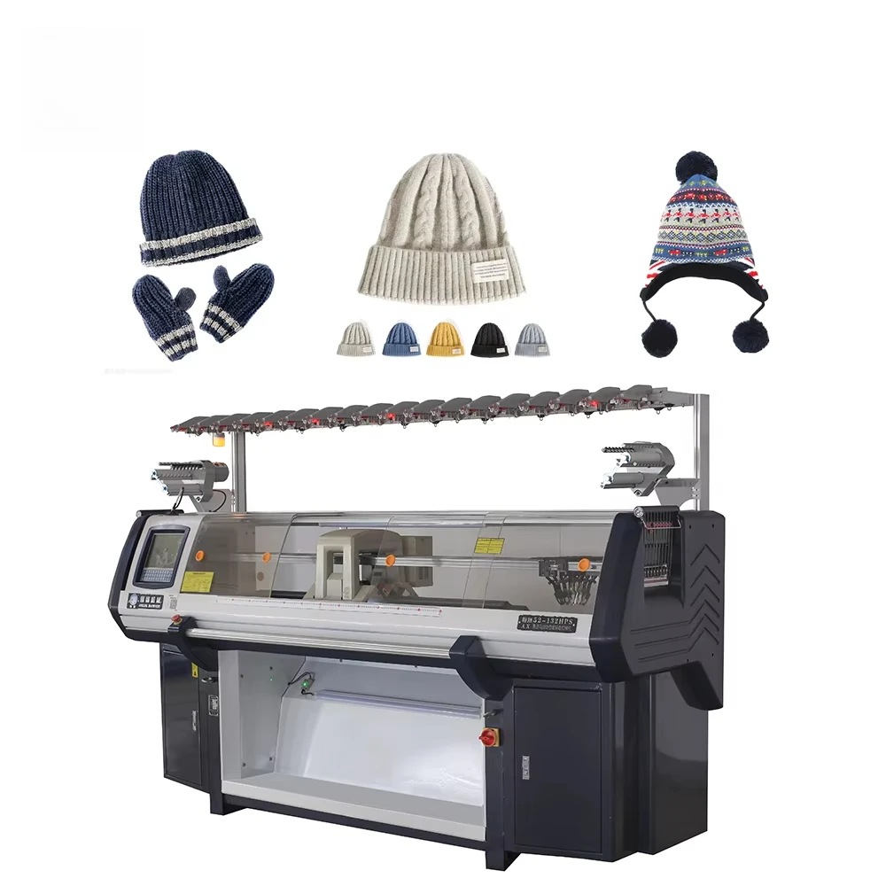 Computerized Seamless Automatic Glove Scarf Beanie Hat Making Knitting Machine