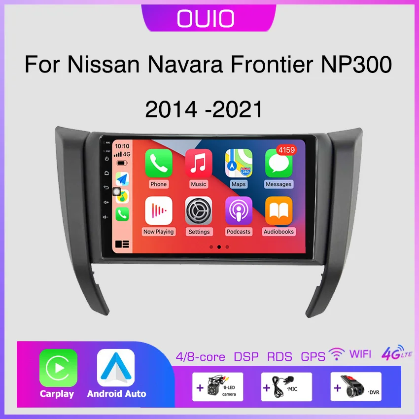 Leitor multimídia automotivo para Nissan Navara Frontier, Android 13, Auto GPS Navi, Rádio estéreo para carro, Navi, NP300, 4 D23, 2014-2021