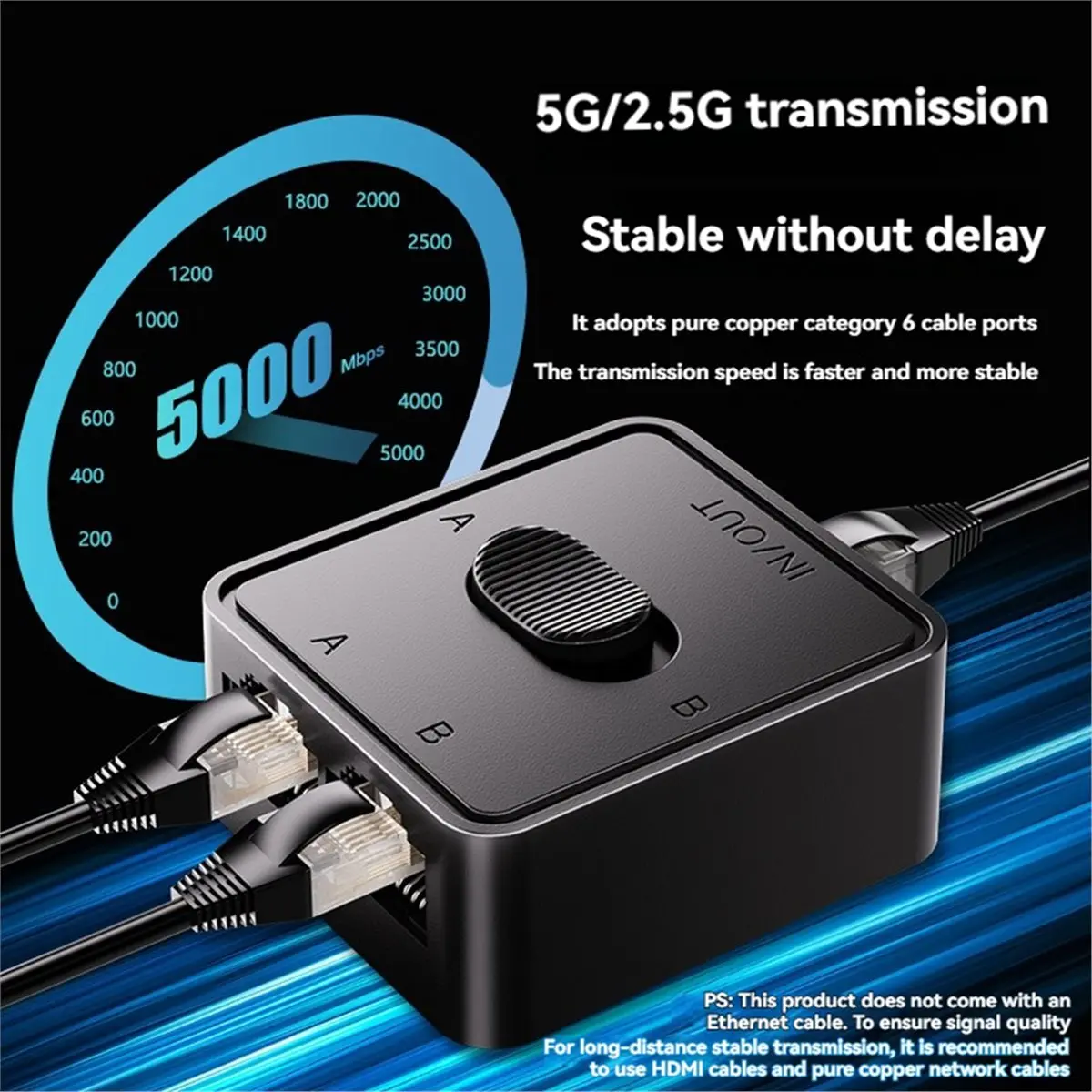 

Стабильный гигабитный сетевой коммутатор 5G/2,5G/1G RJ45 LAN 2 в 1, внутренний внешний сетевой коммутатор, разветвитель, бесплатное питания