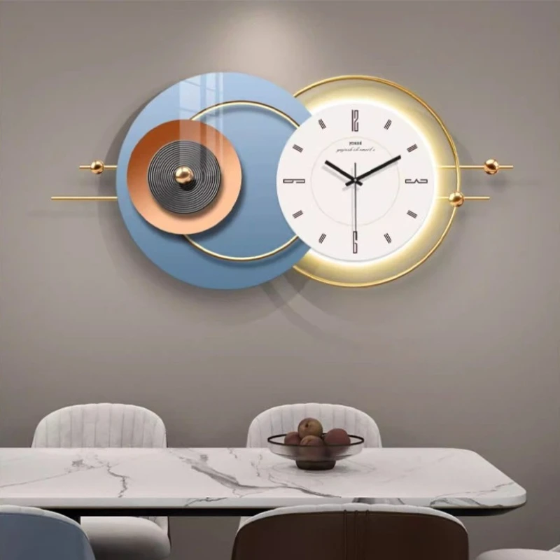 Creative Trendy Living room Wall Clock Restaurant Background Wall Decorative LED Silent Digital Wall Clock Room Decoration Clock