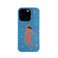 Blue pajamas star girl Phone Case For iPhone 13 Mini 12 11 Pro 14 Se 2020 XR 16 15 Plus XS Max Silicone Phone Cover iPhone Case