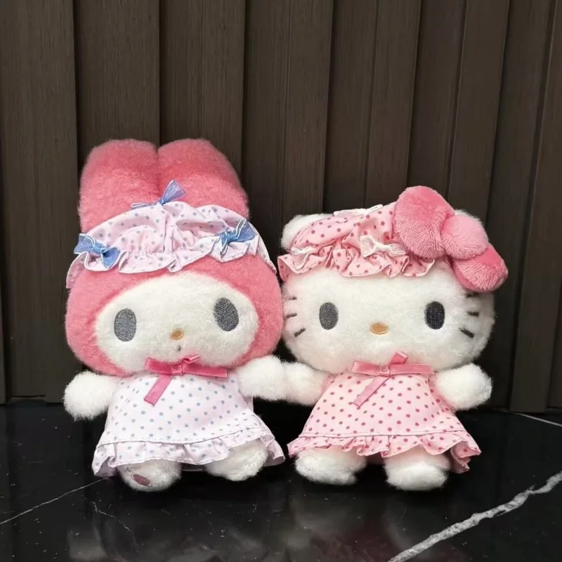 

Sanrio NAKAJIMA Eye Mask Pajamas Melody Hangyodon Cinnamoroll Plush Doll Pendant pink Polka ribbon Cartoon Kitty Stuffed Toys