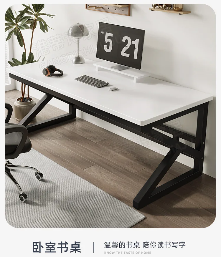 Solid wood computer desk student home study office long table workbench double small