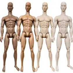 Original Adonis Muscle Doll White Latino Tan Black Skin Tone 32cm 1/6 Dolls Joints Movable Body Male Doll Figures