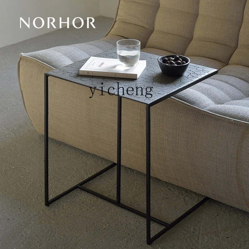 

LX crack surface metal rectangular coffee table side table