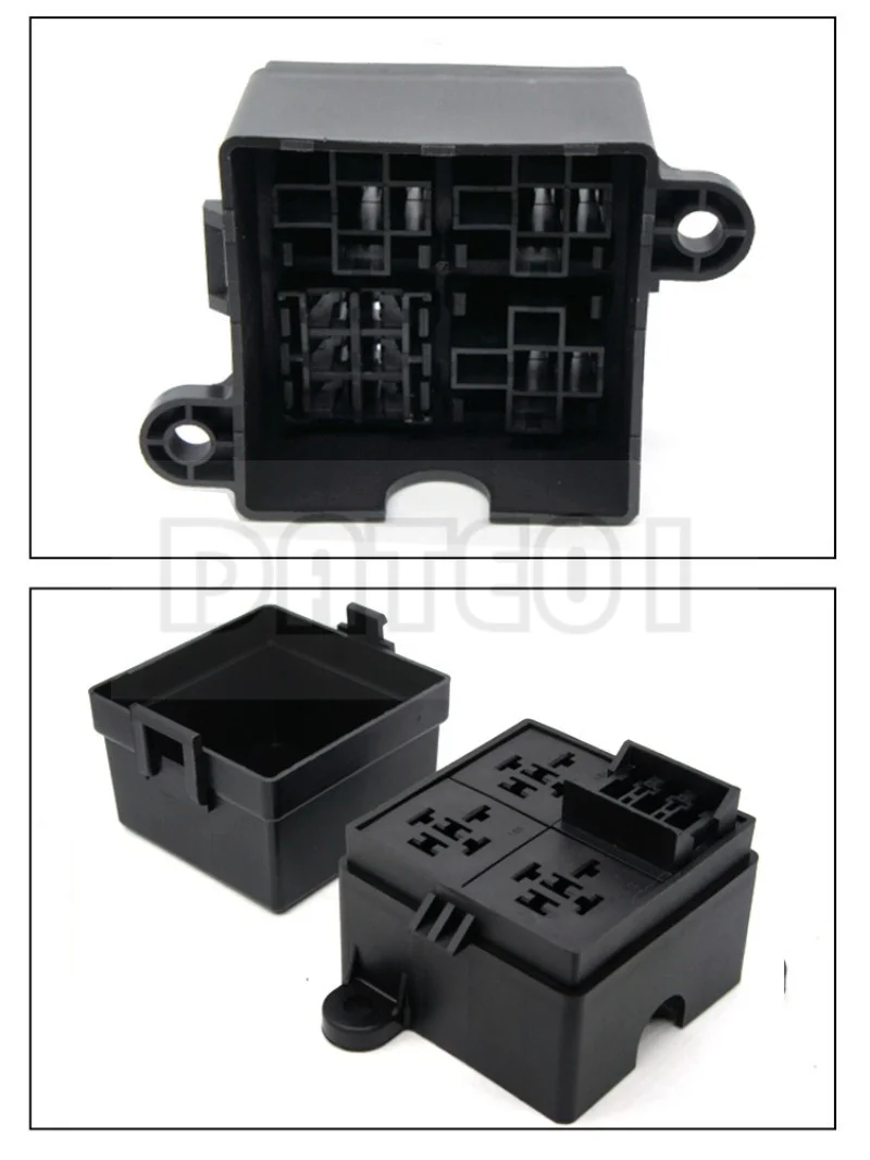 Car Relay 3-Way Fuse Box Terminal Link 12V 24V Relay Spot Light Refit Switch Control the Safety Box 40A 80A