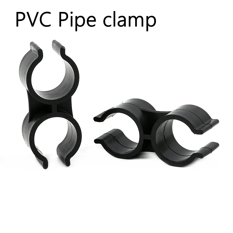 H-Shaped PVC Pipe Clamp Garden Watering Irrigation Joints Aquarium Fish Tank Drain Clip Support Fittings 25mm 25mm 5-100PCS