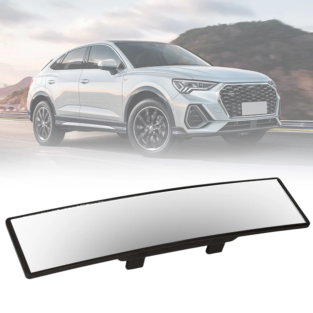 285mm Interior Anti Glare Rearview Mirror Anti Fog Anti Glare Panoramic Rear View Mirror Rubber Clip Curve Rear View Mirror
