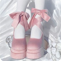 New Spring Autumn Mary Jane shoes fashion suede platform round toe 11cm high heel shoes sweet lovely pink GIRL'S Lolita pumps
