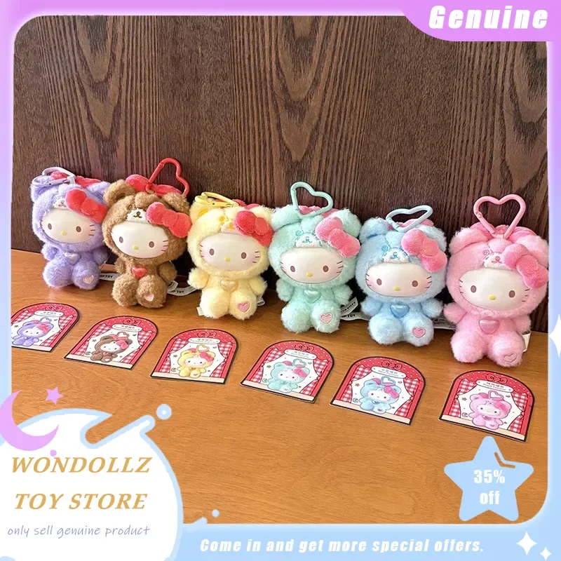 

Подлинная коробка Kitty Blind Box, пижамы Тедди, кавайная виниловая плюшевая кукла, аниме, периферийная сумка, подвеска, модная игрушка для девочек, Рождественский подарок