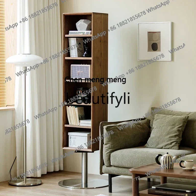 Floor-to-ceiling entrance full-length mirror rotating mirror cabinet storage bookcase