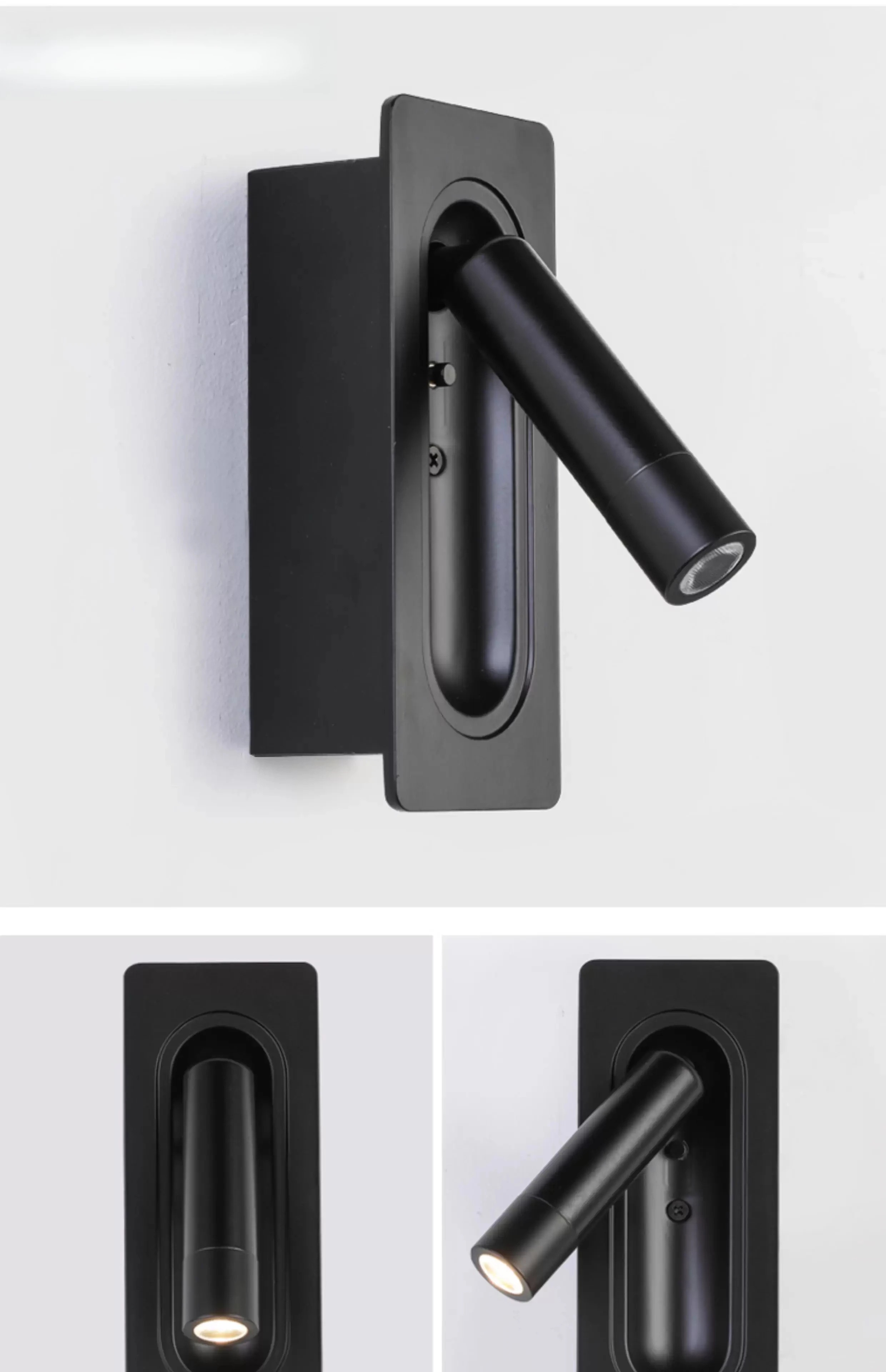 

Новый встроенный прикроватный настенный светильник для отеля, встроенная магнитная лампа для чтения Vienna, всесезонный настенный светильник премиум-класса