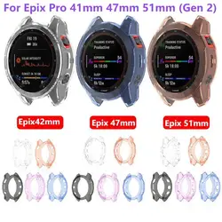 TPU Clear Case For Garmin Epix Pro 42mm 47mm 51mm (Gen 2) Smart Watch Strap Bumper Frame Protector Shell Transparent Cover