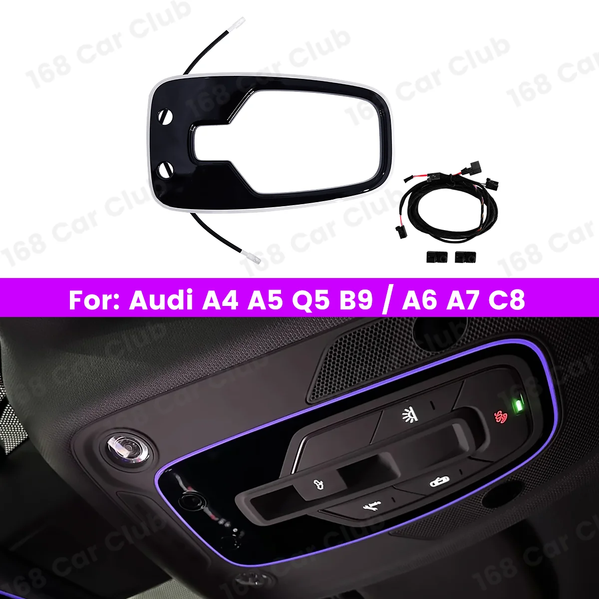 32 Colors Ambient Light For Audi A4 A5 Q5 B9 A6 A7 C8 Auto Car Roof RGB Decorative Lamp Upgrade Refit New LED Reading Light