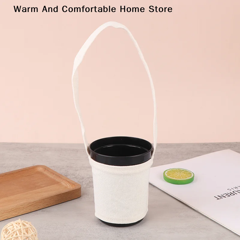 【SE】Portable Water Bottle Holder Carry Bag Coffee Cup Storage Sleeve Cover Canvas Milk Tea Heat Insulation Anti-hot Bottle Cover