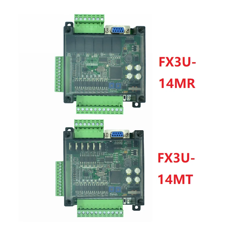 FX3U-14MR/14MT PLC Industrial Control Board With Shell 8 IN 6 OUT 6AD+2DA High-speed Counter RS232 RS485 RTC DC24V Power Supply