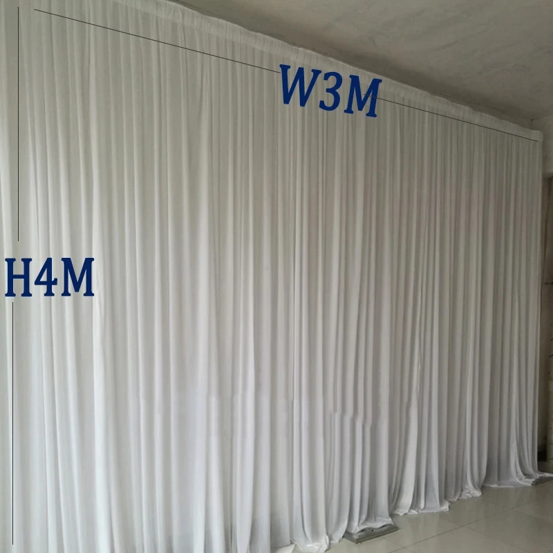 

2 Pieces 4M Height x 3M Width Wedding Backdrop Drapery Curtain Party Stage Background Panels Decoration