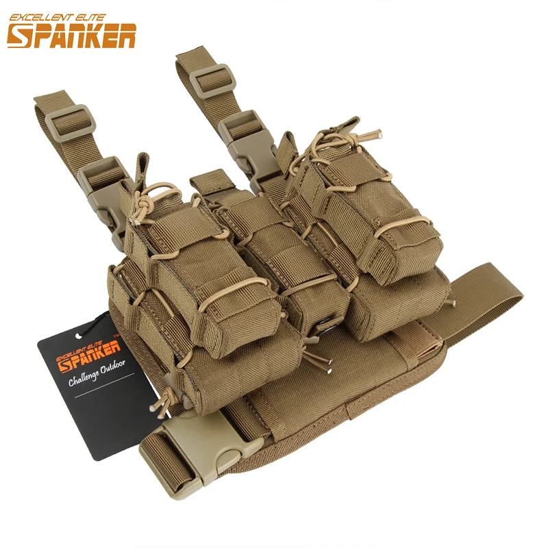 Outdoor Taktische Magazintasche Beinhalterung Kombinations-Magazintasche Molle-Tasche 9mm Pistolenmagazintasche M4M16 AR15 G36 7.62/5.56mm