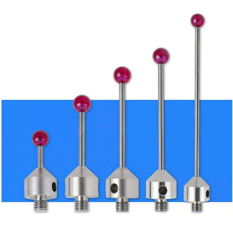 1PCS M5 Coordinate Measuring Needle Ruby Ball D1.5-D6.0 CNC Measuring Probe Accurate Measurement Data