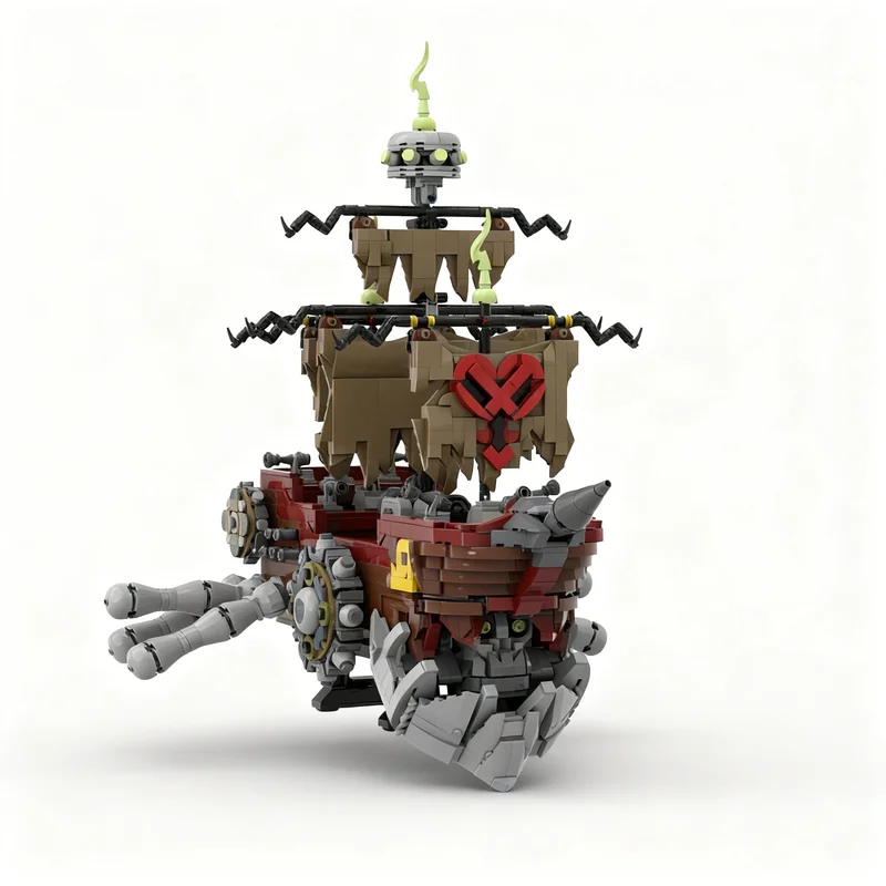 2483pcs MOC Pirate Ship Heartless Kingdom Hearts II Adventure Model Building Blocks Advanced Build Pack Premium Craft Toy Gift - view 5
