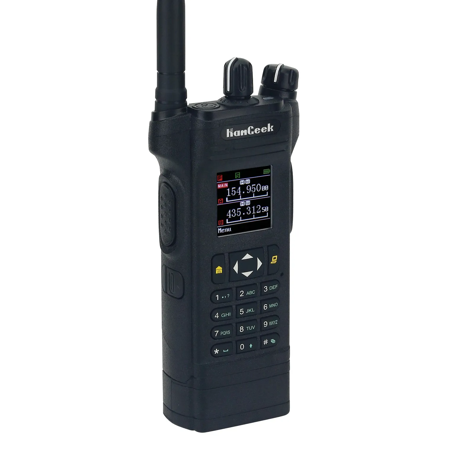 For HAMGEEK APX-8000 12W Dual Band Radio VHF UHF Walkie Talkie Black with Handheld Mic + Programming Cable