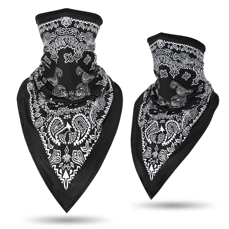 Multi-function Riding Face Bandanna Mask Motorcycle Neck Face Protection Paisley Bandana Triangle Face Cover Cycling Tube Scarf