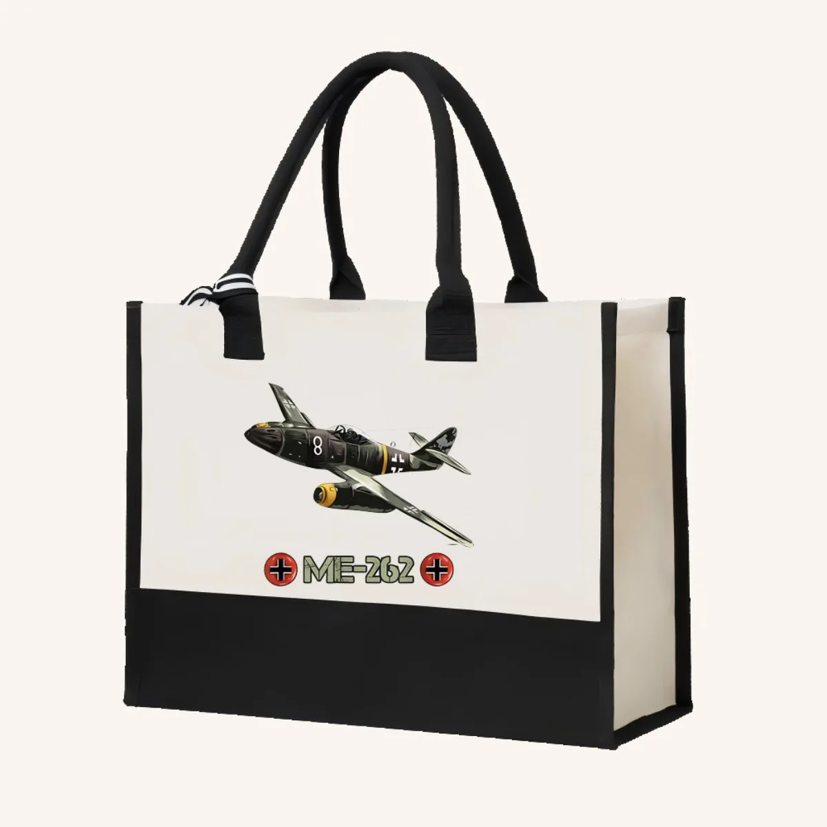 Messersmitt Me 262 2026 وصول جديد موضة عملية واسعة قابلة لإعادة الاستخدام حمل حقيبة نمط طباعة 2 لهجة الثقيلة كتف كبير