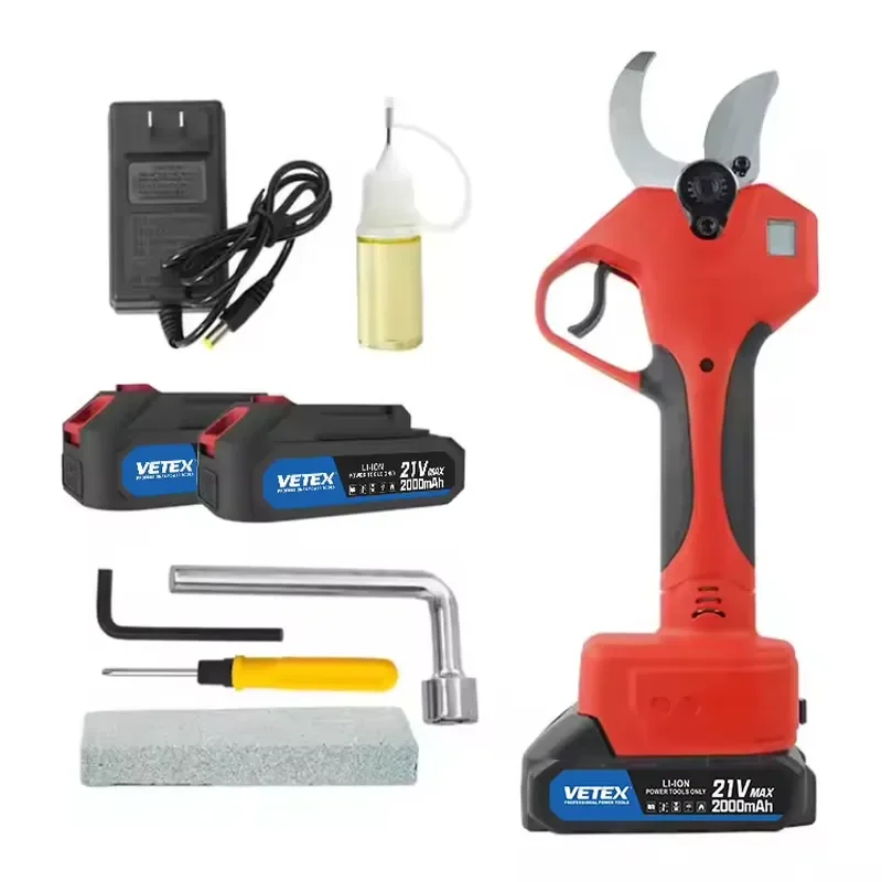 OEM Support Professional Class 40mm Cutting Progressive Finger protection 21V 2000mAh Battery Electric Cordless Pruning Shear