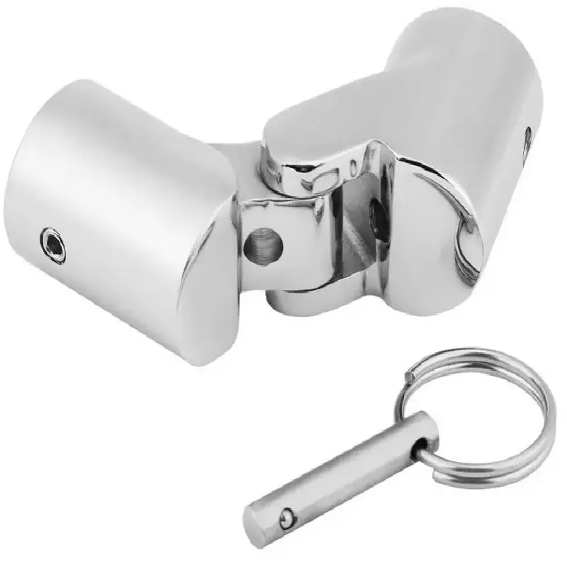 Stainless Steel 22mm/25mm Folding Swivel Accessories Coupling Connector Tube Pipe Boat Hardware Pole Railing Mast Canopy