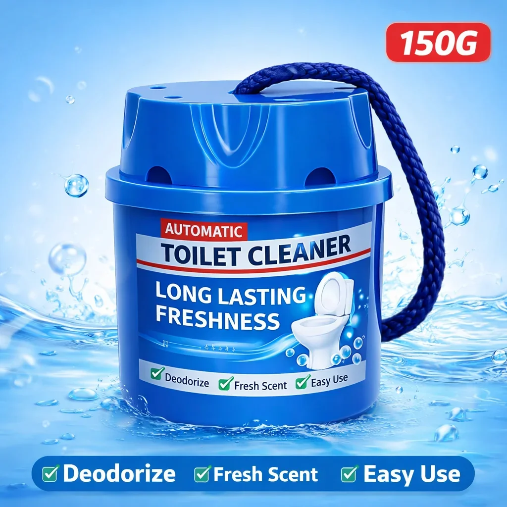 Automatic Toilet Bowl Cleaner Block – Long Lasting Fresh Scent Deodorizer 5