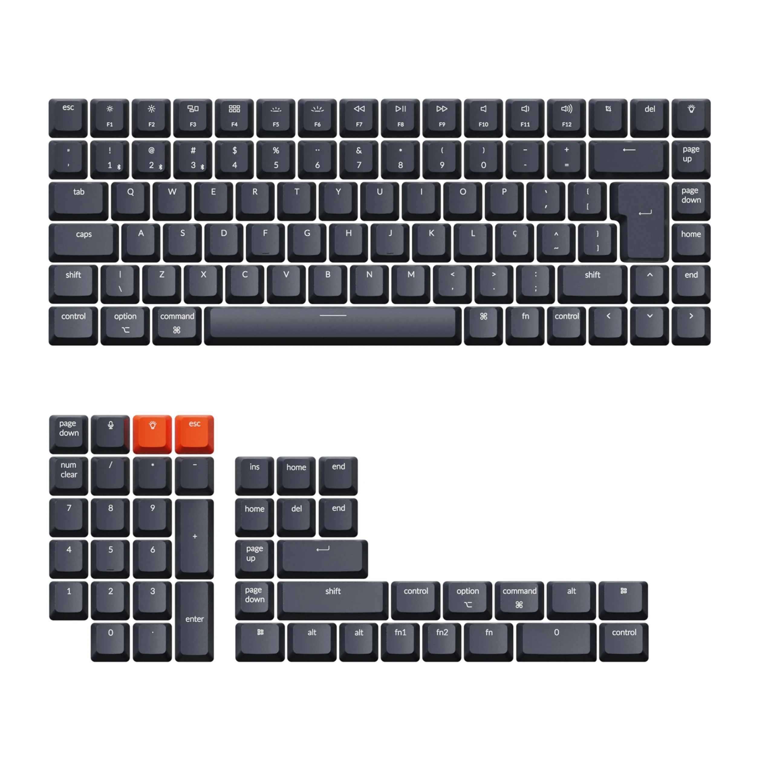 Keychron PT-BR Layout ABS Full Keycap Set for Mechanical Keyboard