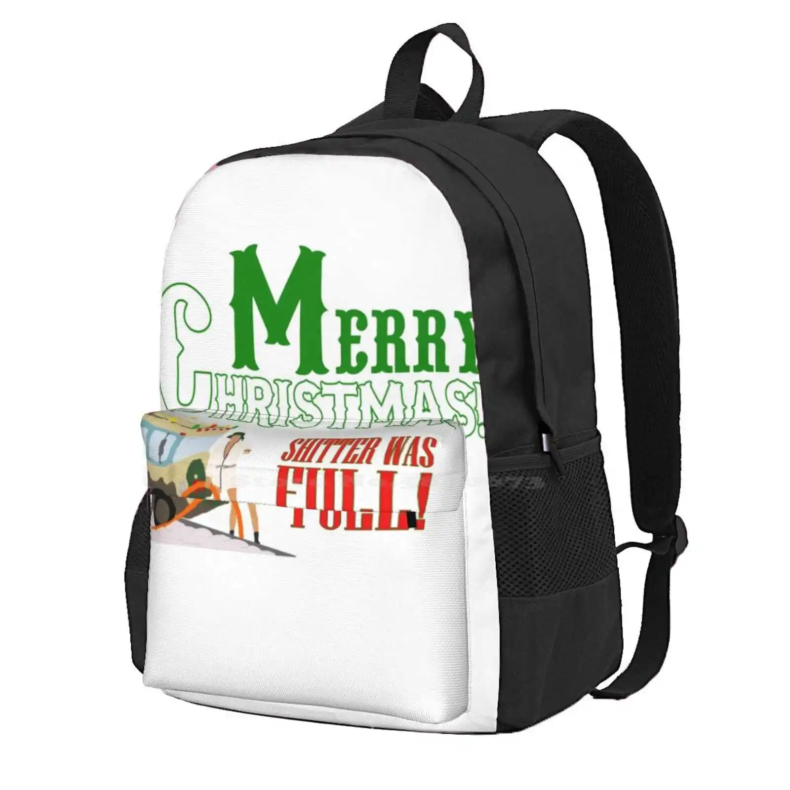 Merry Christmas Shitter Was Full Hot Sale Schoolbag Backpack Fashion Bags Christmas Vacation Cousin Eddy Eddie Merry Christmas