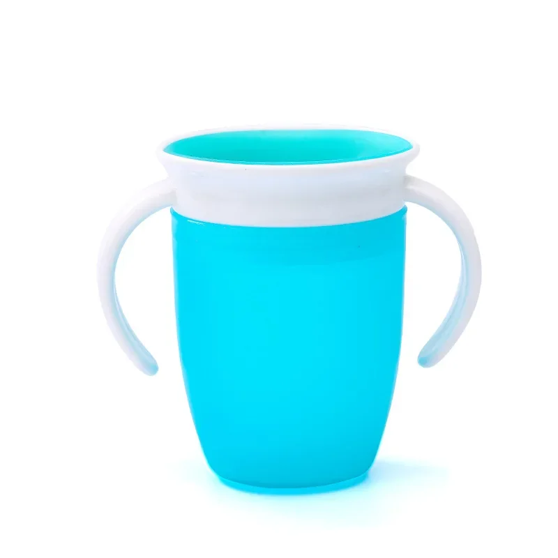 Taza mágica giratoria para bebé, vaso de aprendizaje para beber, botella de agua a prueba de fugas, 207ML