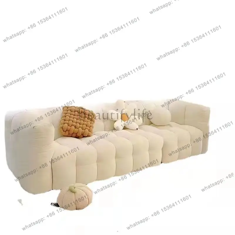 

Современный скандинавский диван из овечьей шерсти в кремовом стиле для гостиной