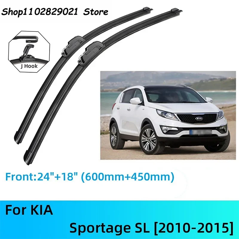 

For KIA Sportage SL Front Rear Wiper Blades Brushes Cutter Accessories J U Hook 2010-2015 2010 2011 2012 2013 2014 2015