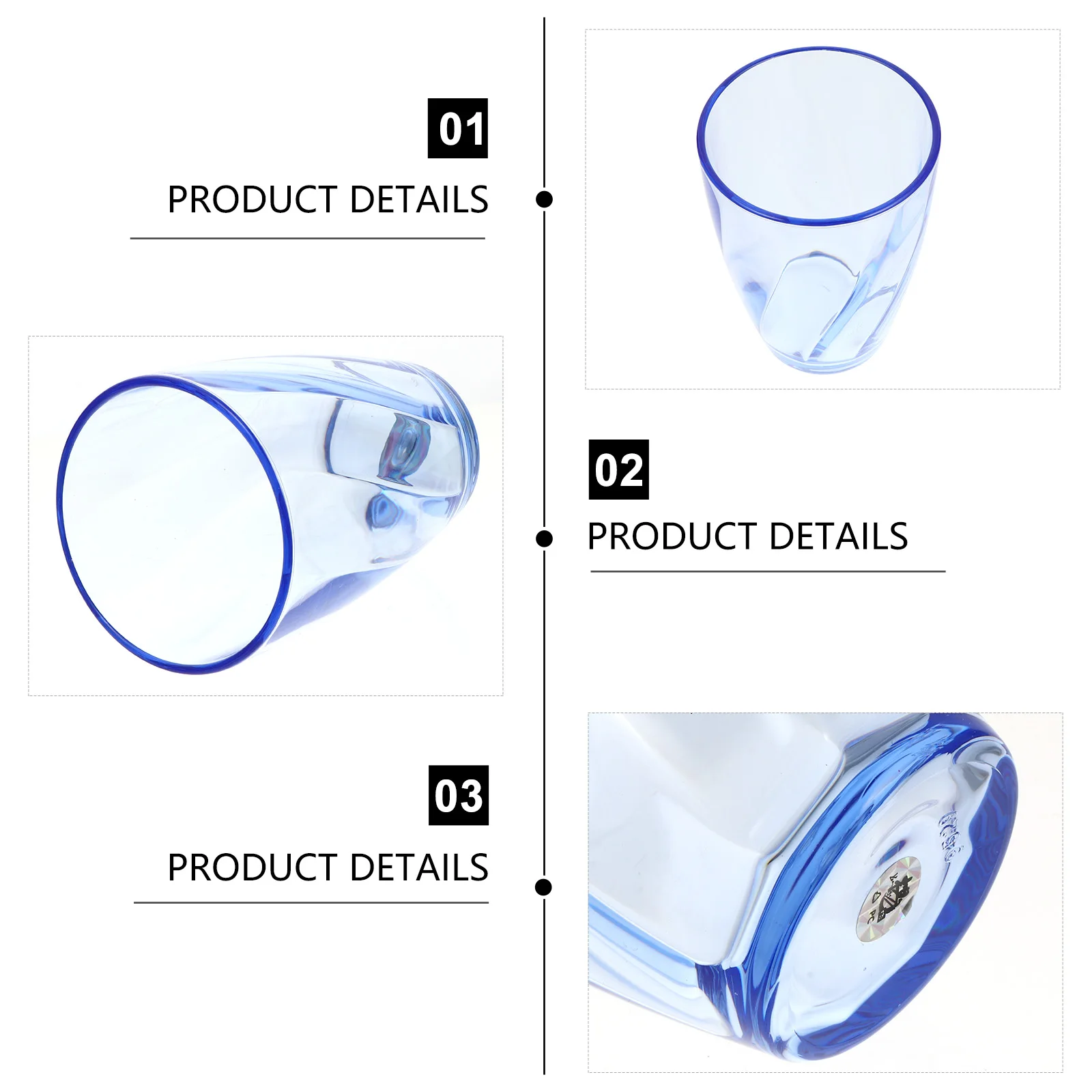 

Acrylic Water Cup Broken Resistant Transparent Creative Design Home Restaurant Decoration Gift 1Pcs Wine Cup