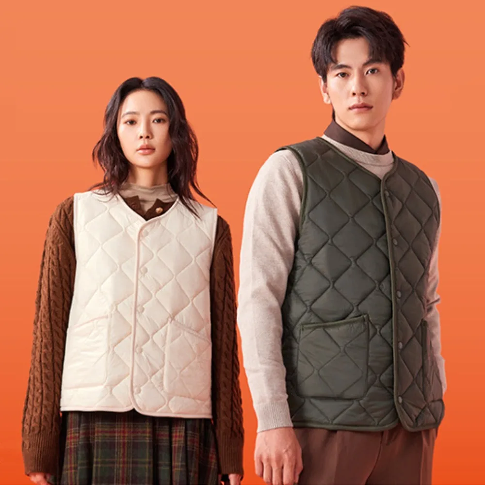 

Basic Oversized Women Woolen Vest V-neck Thermal Men's Waistcoat All Match Top Cropped Jumper Jackets Couple