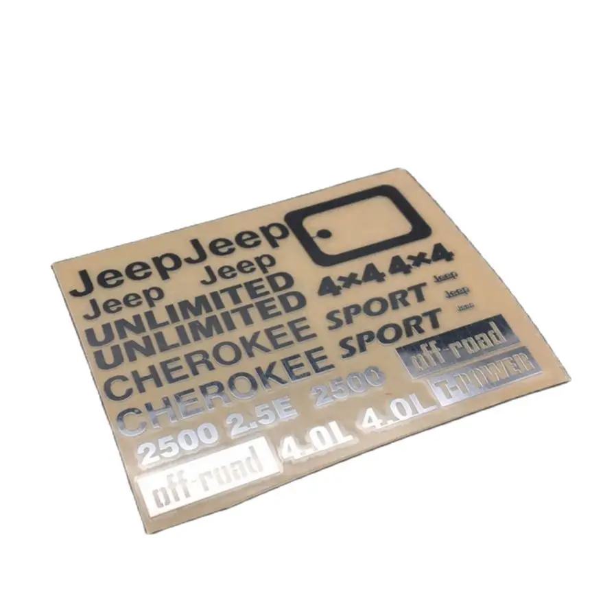 Simulated climbing car metal sticker metal logo is applicable to 1/10 RC car scx10 trx4 trx-4 trx-6 upgrade accessories