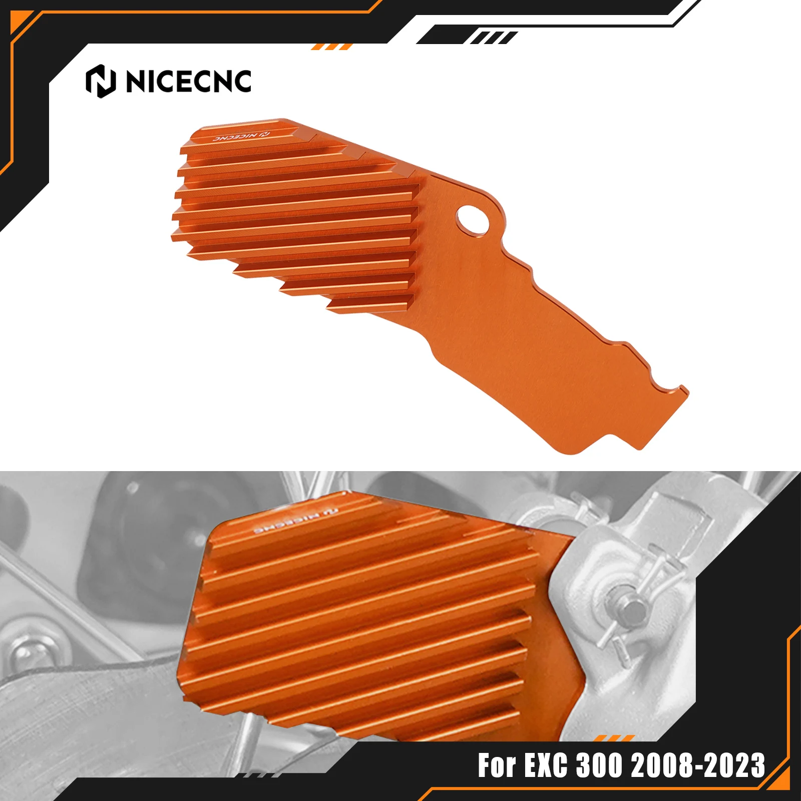 

For KTM EXC 300 EXC 250 EXCF 350 EXC 450 SX125 SXF 250 SXF 450 XCW 300 XC XCF XCWF 2008-2023 Rear Brake Heat Sink Caliper Cooler