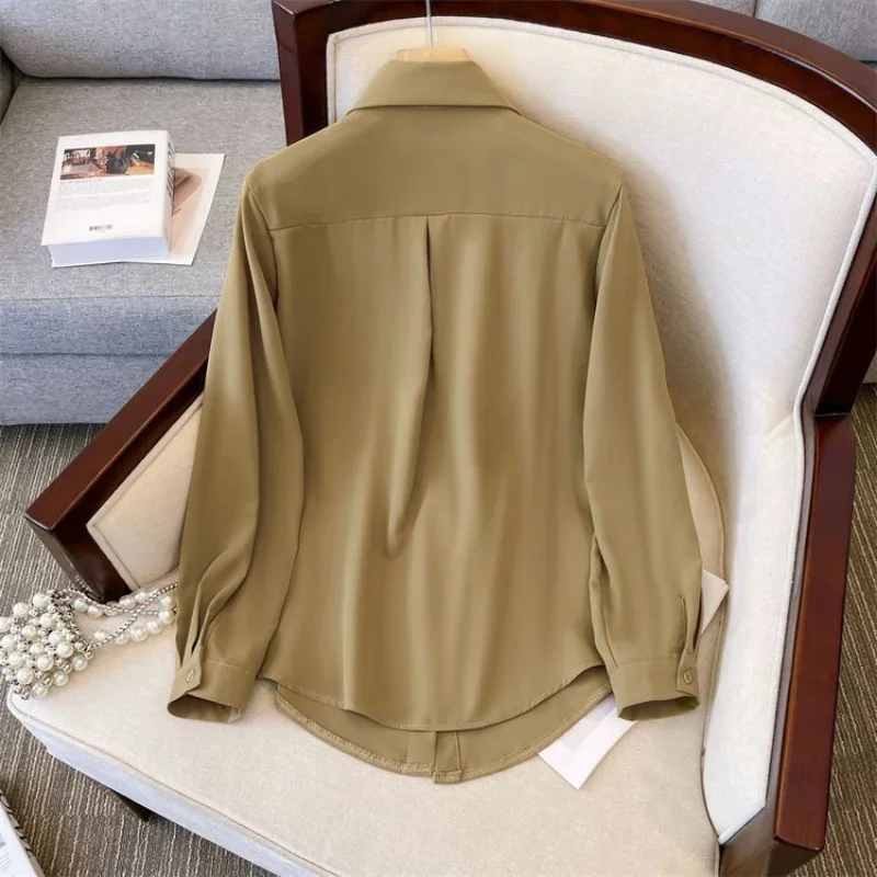 Camicie finte in due pezzi da donna L-4XL impiombate semplici tutto-fiammifero creatività elegante design primaverile puro Ulzzang sciolto da ufficio da donna