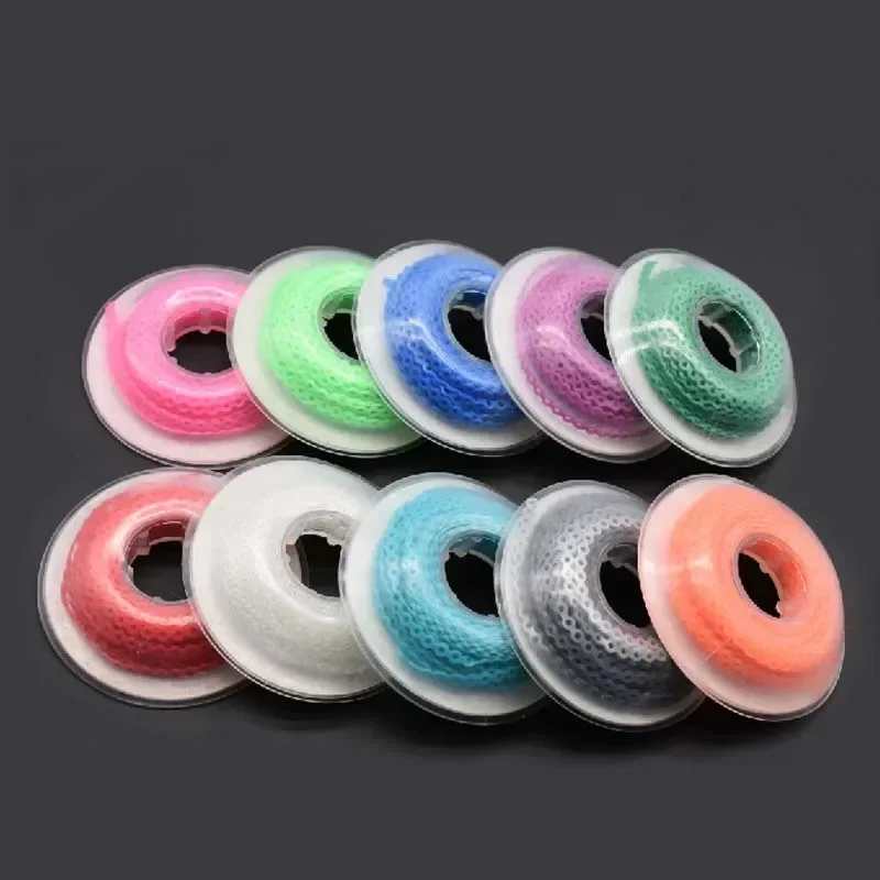 10Rolls/pack Dental Orthodontic Elastic Rubber Power Chain Rubber Band Long Short Closed Elastic Ultra Power Chain High Strength