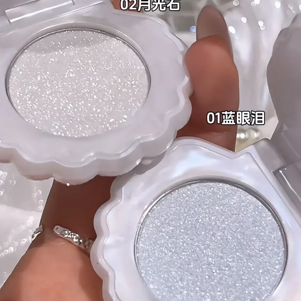 Flower Knows Shell Pearl Collection surligneur Palette miroitant paillettes iluminador maquillage surbrillance
