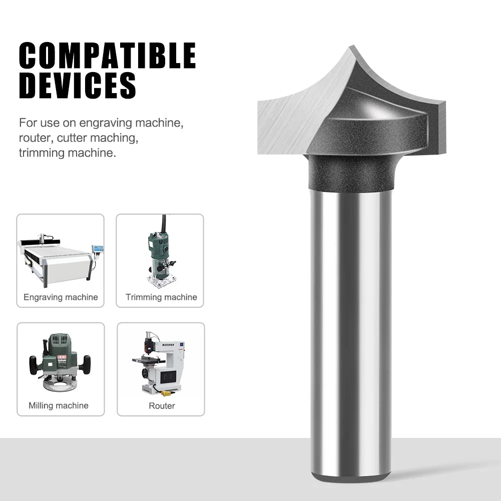 1-4 pezzi set di punte per router per la lavorazione del legno con gambo da 8 mm, coltello per incisione con punta, coltello per piastra porta, macchine utensili per incisione a controllo numerico