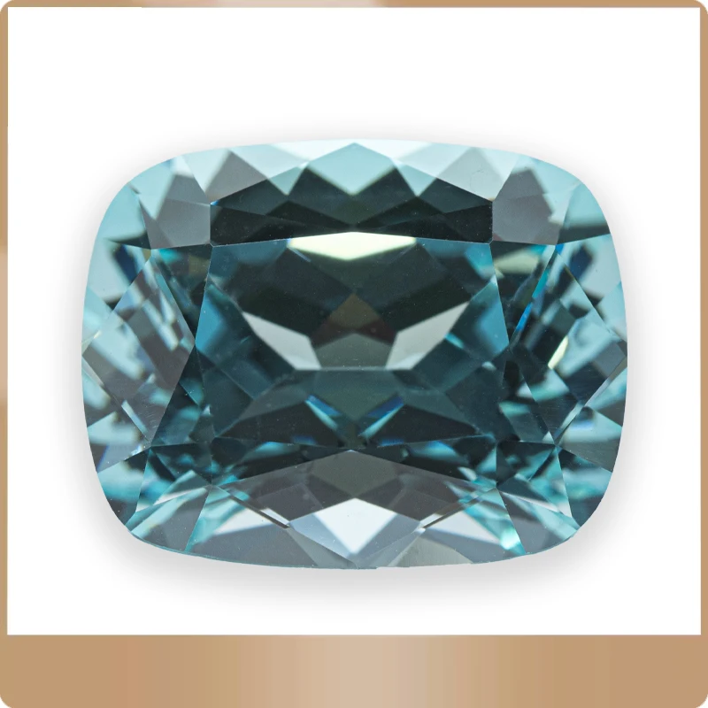 

Lab Grown Paraiba Rectangular Cushion Cut Charms Gemstones Extremely Shiny Quality Charms DIY for Jewel Making AGL Certificate