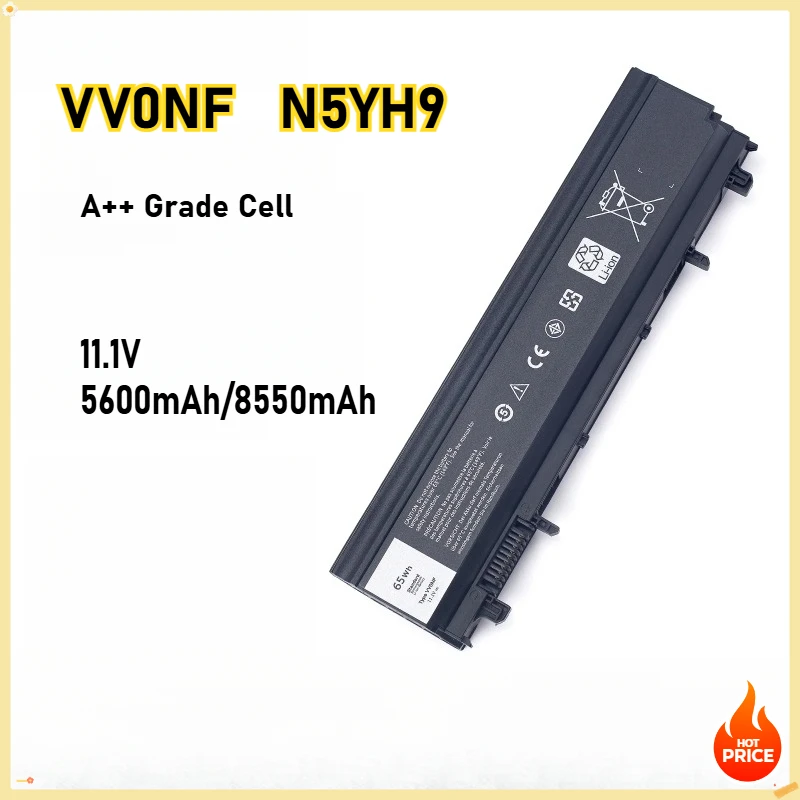 

VV0NF/5600mAh N5YH9/8550mAh Laptop Battery for DELL Latitude E5440 E5540 Series VJXMC 0K8HC 7W6K0 FT6D9 11.1V