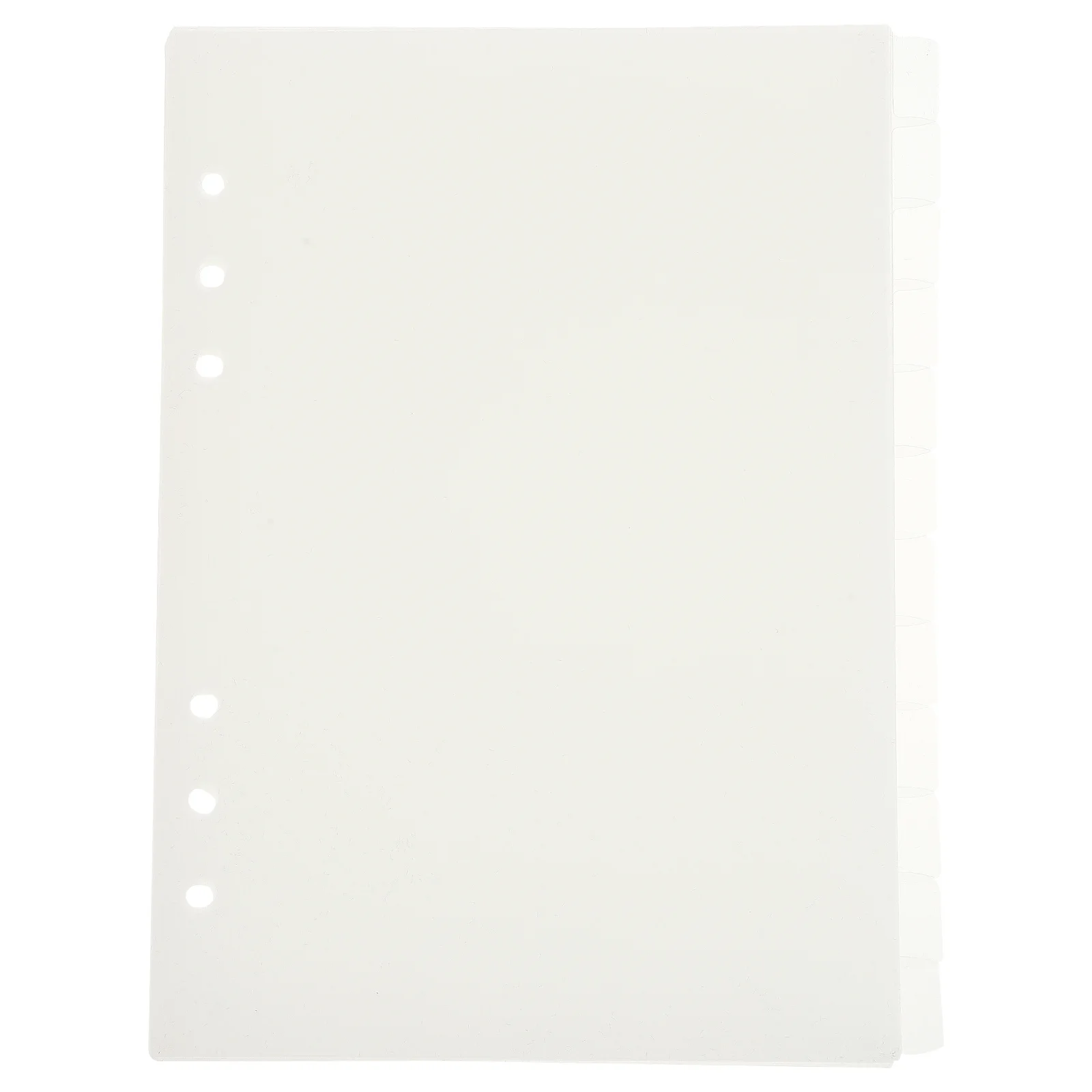 

12pcs Index Dividers Plastic Translucent Tab Dividers For Binder Notebooks Files Reports Manual Presentation Planner Six Holes