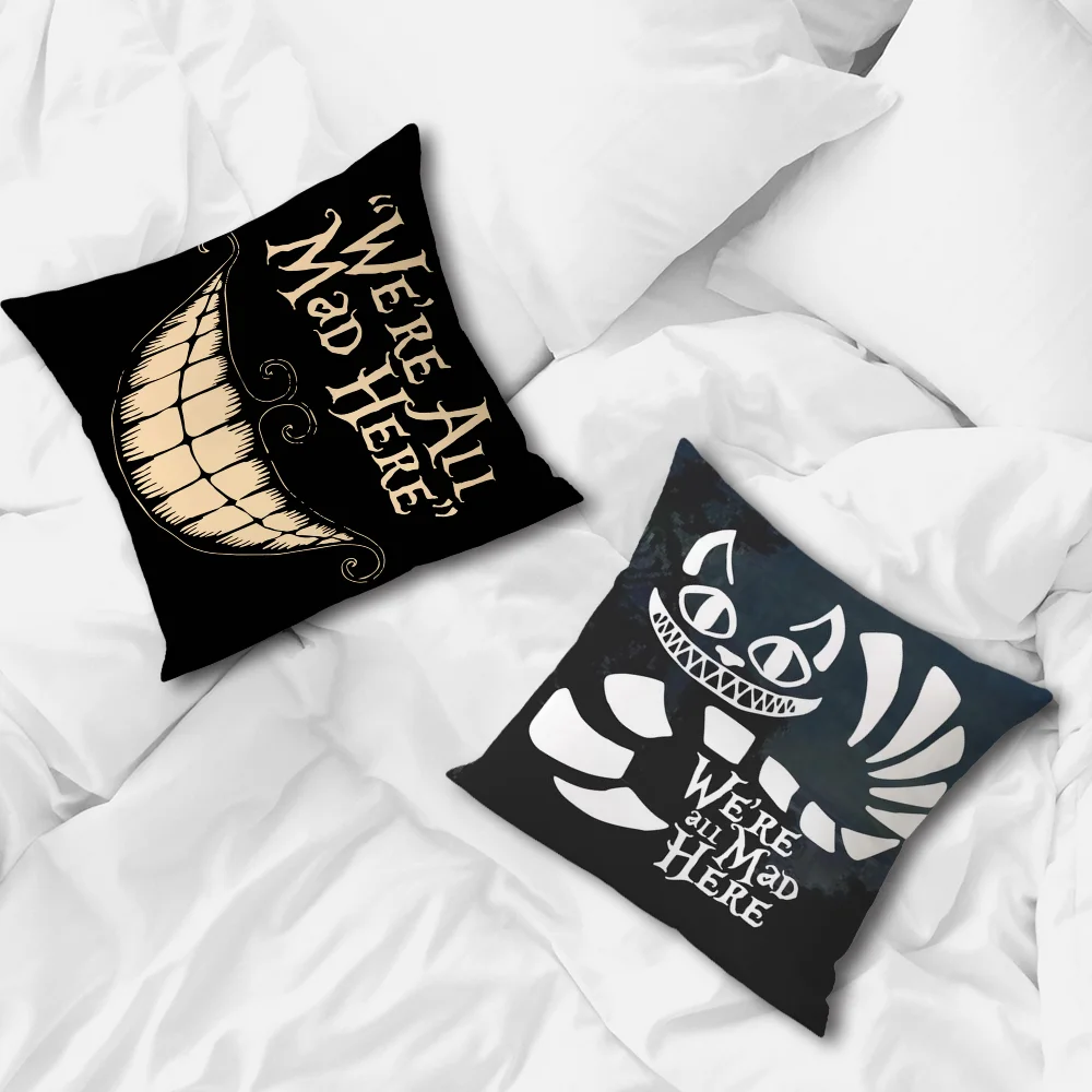 WeRe All Mad Here pillow cover Sofa living Printing Decoration Room Home Office Coffee Shop Car Nordic Simplicity Cover