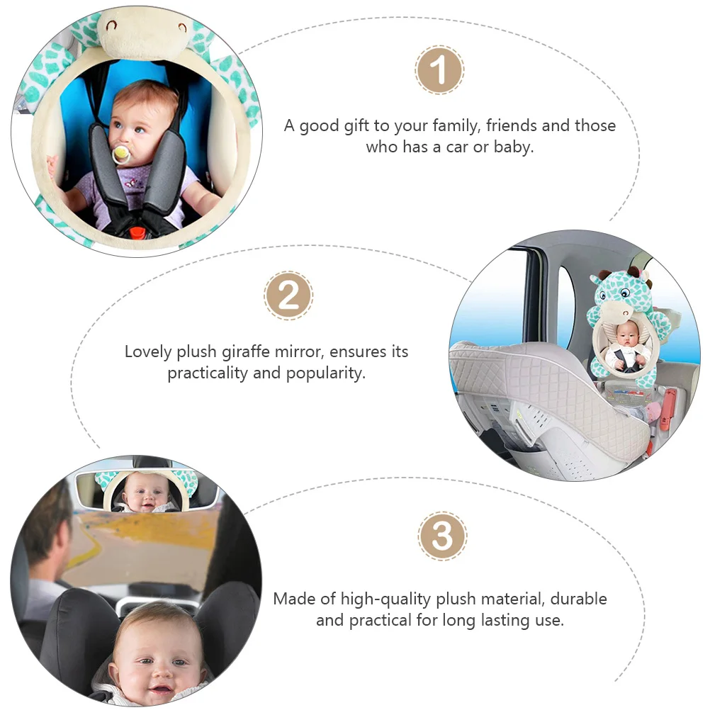 

Lovely Car Seat Mirror Design Rearview For Infant Safety Observation Multifunctional Car Interior Gift