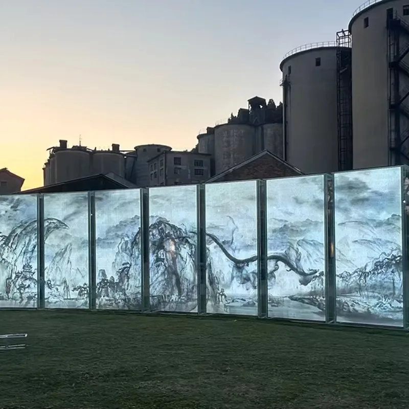 

Высокояркий прозрачный LED-экран с яркостью 3500 нит, читаемый при солнечном свете, гибкий LED-экран для наружной рекламы и использования на открытом воздухе.