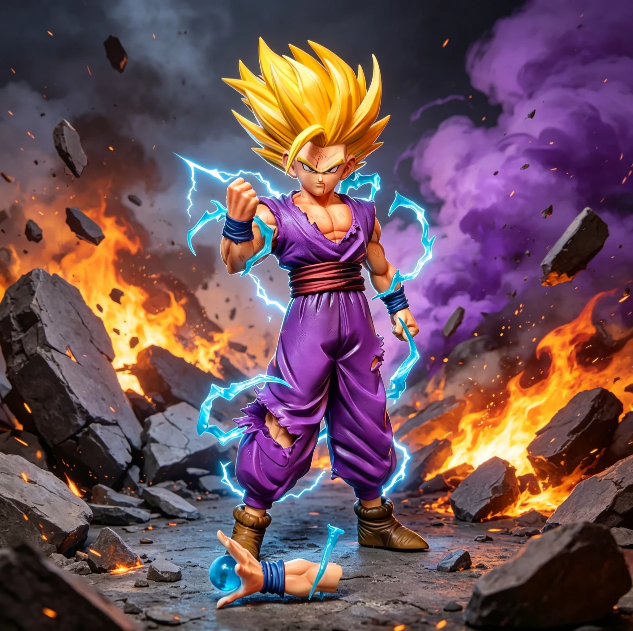 25cm 9,8 Zoll Anime Dragon Ball Gohan Actionfiguren PVC-Statue Schreibtisch-Ornament Sammlerstück Modell Dekoration Spielzeug Geschenke